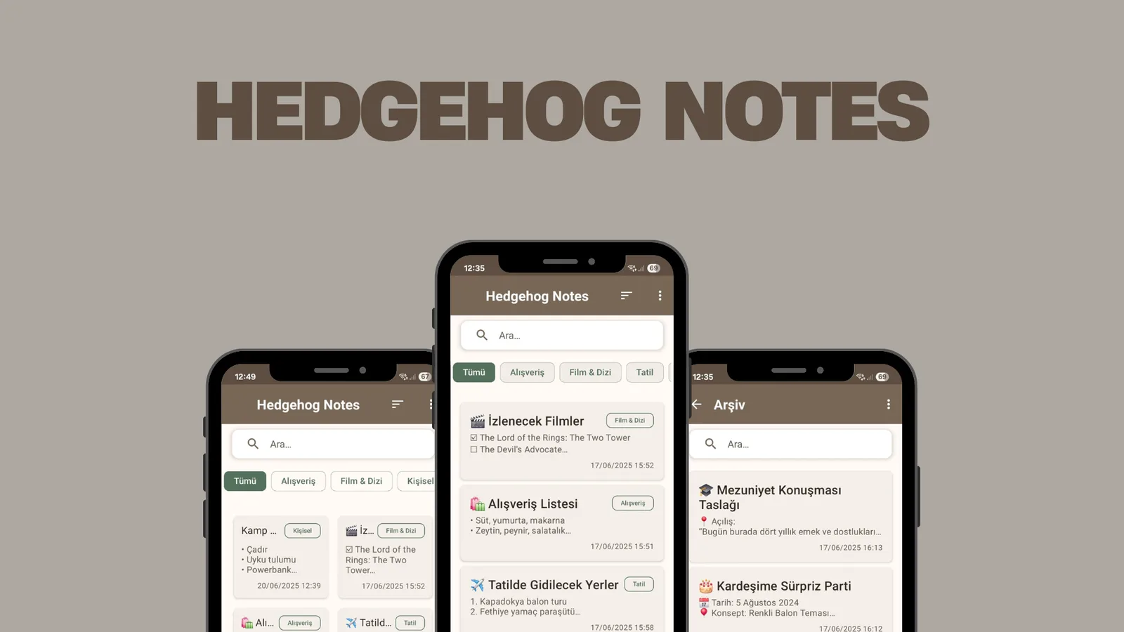 Kapak görseli: Hedgehog Notes